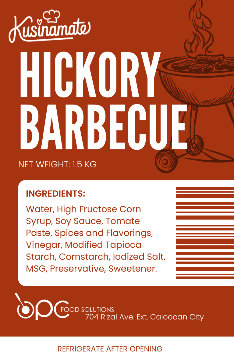 Hickory BBQ label
