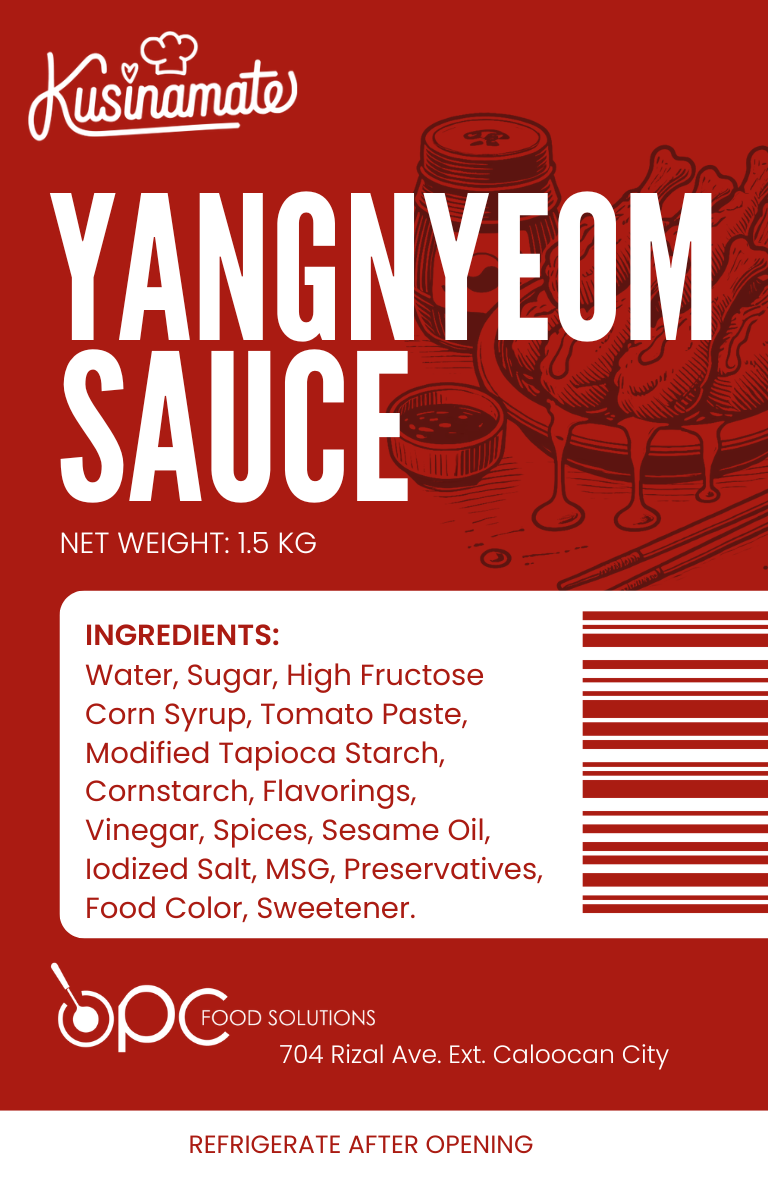 Yangnyeom Sauce label